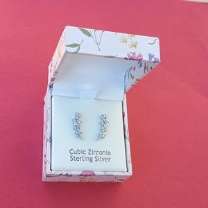 Rachel Ashwell 925 cubic zirconia Earrings sterling silver women’s jewelry NEW